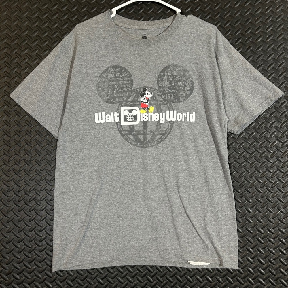 Disney Parks‎ Hanes Gray Walt Disney World Mickey Mouse Graphic T-Shirt Men's L